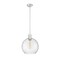 Z-Lite Margo 1 Light Pendant, Brushed Nickel And Clear Seedy 7501P14-BN - alternate 1
